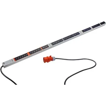 Napájecí panel PDU BACHMANN Vertikální napájecí panel 36x IEC320 C13 + 6x C19, 3m, vidlice IEC 60309 3x16A (800.2341) - 19.07.2182