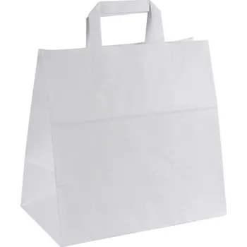 Dárková taška Papírová taška 280x170x270 mm bílá / 25 kusů / ploché ucho