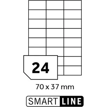 Speciální papír SMART LINE samolepicí etikety 70x37 mm / 100 archů A4