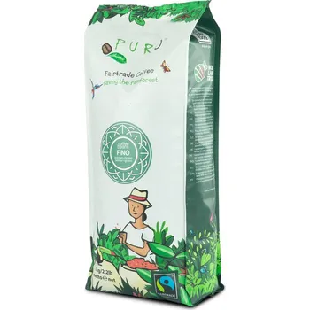 Káva Puro Zrnková káva Fairtrade Fino 100% Arabica 1 kg
