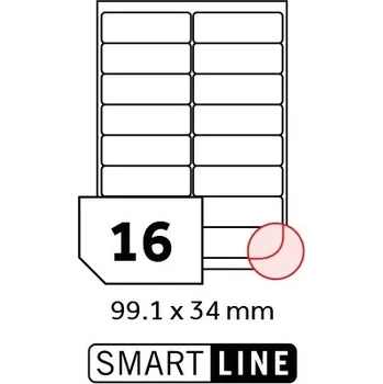 Speciální papír SMART LINE samolepicí etikety 99,1x34 cm / A4 100 archů