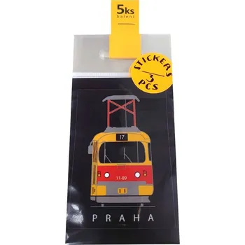 samolepka Samolepky Černá tramvaj