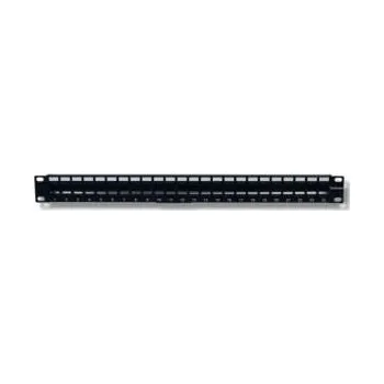 Patch panel 24-port patch panel for Keystone modules, 1U, black
