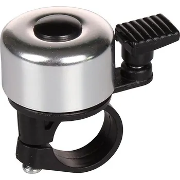 Zvonek na kolo Merco Ding Mini, stříbrný, multipack 8 ks