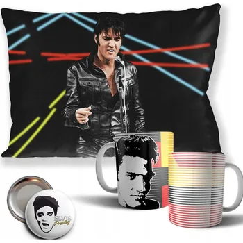 Polštář Polštář ELVIS PRESLEY Sada polštář hrnek VZORY + DÁREK 60 x 40 cm