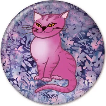 Dekorativní magnet Magnet - Kočička v květinách