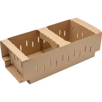 Archivační box PACKFACE Košík papírový na ovoce s uchem 334x175x115 mm Hnědá