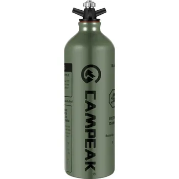 Kempingové nádobí Hliníková láhev na palivo 1l pro kempování Lehká palivová nádoba 155g s bezpečnostním ventilem Outdoor vybavení na vaření a cestování