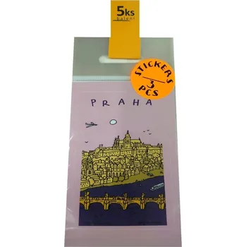 samolepka Samolepky Růžová Praha