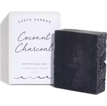 Péče o krk a dekolt Earth Harbor COCONUT CHARCOAL čistící pleťové mýdlo 113g