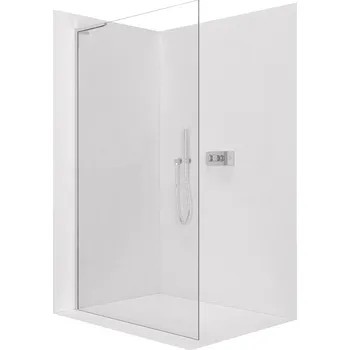 CERANO - Sprchová zástěna Walk-in Onyx L-levá vzpěra - 10 mm - chrom, transparentní sklo - 130x200 cm