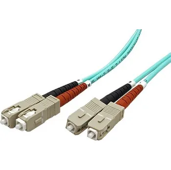 Síťový kabel EFB Optický patchkabel SC-SC 50/125 (multimode), duplex, OM3, LSOH, 0,5m (O7413.0,5) - 21.42.7900