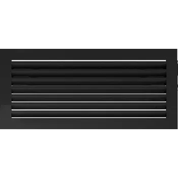 Větrací mřížka Ventilační mřížka lakovaná Kratki Fresh 17x30 cm černá