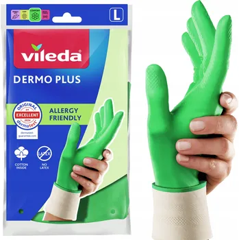 Pracovní rukavice Rukavice Vileda Nitrilové rukavice bez latexu Vileda Dermo Plus L, velikost 9 - L, 1 pár