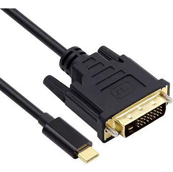 Video kabel Video kabel USB-C / DVI 1080P - 1,8m - černý