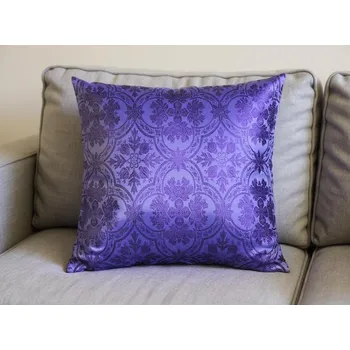 Povlečení HEDVA ČESKÝ BROKÁT Povlak na polštář brokát 50x50 ČTYŘLÍSTEK fialová Koupit: povlak
