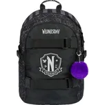 BAAGL Školní batoh Skate Wednesday Nevermore Vícebarevná