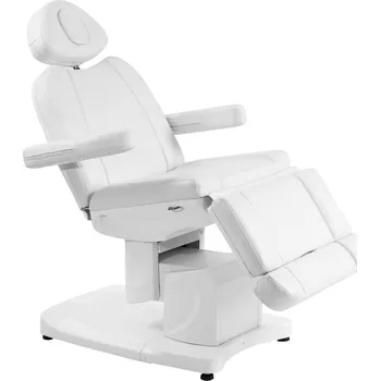 Masážní stůl Elektrické kosmetické křeslo Azzurro 708A se 4 motory bílé s vyhříváním