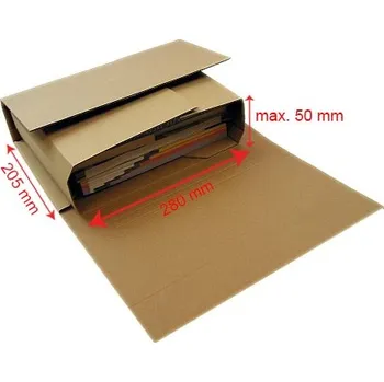 Archivační box Kartonová lepenková Krabice na knihy / poštovní obal 280x205 mm 3VVL