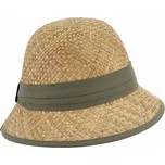 Slaměný malý cloche s khaki stuhou - Seeberger Velikost: 59 cm (L)