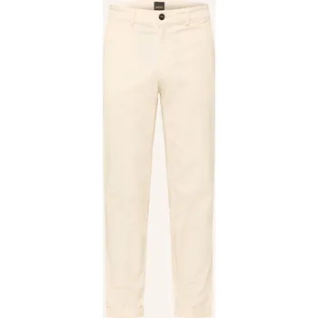 Boss Pánské Chino Kalhoty Turn Up Regular Fit, krémová, 33