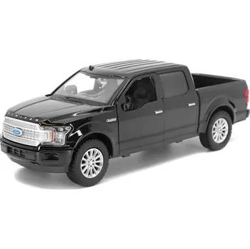 autíčko Ford F-150 Limited Crew Cab 2019 černá 1:27 - MOTORMAX Ford F150 Limited Crew Cab 2019 - kovový model auta