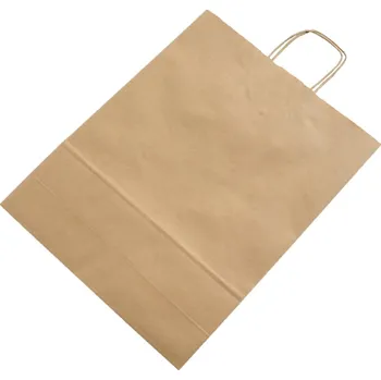 Dárková taška Papírová taška 320x120x410 mm hnědá / 25 kusů / kroucené ucho