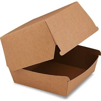 Burger box kraft 110x110x90 mm / 50 kusů