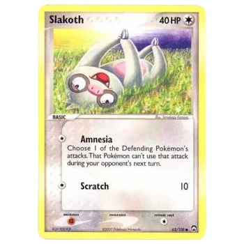 Sběratelská karetní hra Pokémon PK 063/108 Slakoth - EX Power Keepers Stav: Good, Verze: NORMAL
