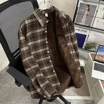 Pánská košile Pánská flanelová košile s podšívkou vintage Barva: Kávová, Velikost: 3XL