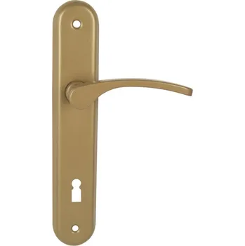 Dveřní kování MP kování KE-Laura Provedení: otvor pro obyčejný klíč BB, Povrch: zlatá, Rozteč: 90