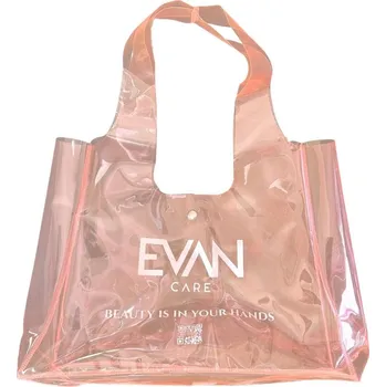 Kabelka EVAN CARE "TOTE" BAG - průhledná taška/kabelka v růžové barvě