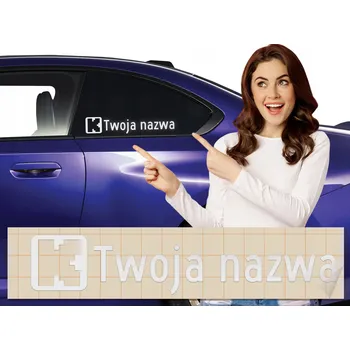 Samolepicí dekorace na vozidlo Reflexní samolepka na auto logo KICK + Váš nápis / jméno / nápis