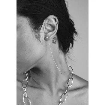 Souprava šperků NO MORE Raw Threader Chain Earrings Silver