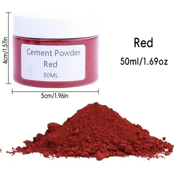 Výtvarná barva Cementový pigment prášek 50ml červená barva