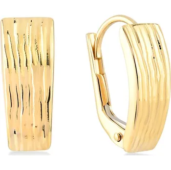 Náušnice Lillian Vassago Zlaté patentové náušnice s gravírem LLV06-GER266