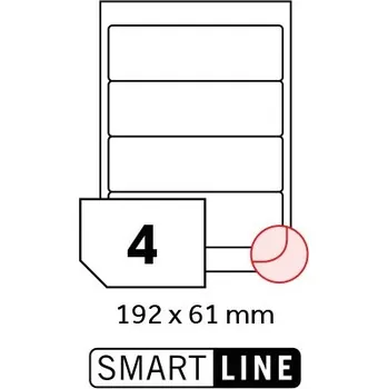 Samolepící etiketa SMART LINE samolepicí etikety 192x61 mm / 100 archů A4