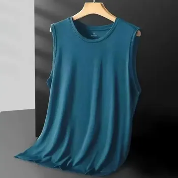 Pánské letní tílko z jemného materiálu – lehký sportovní top Barva: Tyrkysová, Velikost: M