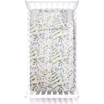 Příslušenství pro dětskou postel a kolébku 2-dílná sada do postýlky/postele bez výplně Kapradiny - 90X120 CM