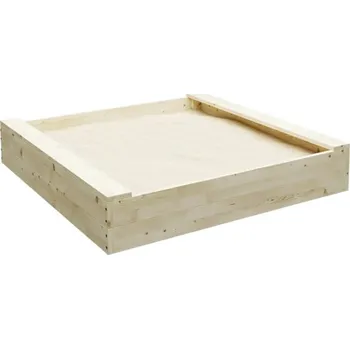 Pískoviště Pískoviště dřevěné BASIC 120 x 120 x 22 cm kaštan