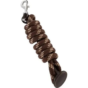 Vodítko pro psa Vodítko ACAVALLO Rope s koženým koncem brown