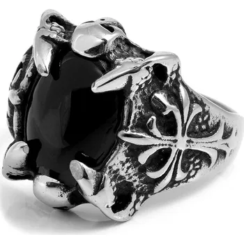 Prsten Černé oko - ocelový prsten - SteelCZ