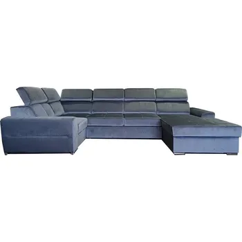 Sedací souprava CARI NEW U PANORAMIC Levá - sedací souprava látka AMON 11 - šedá (B1+Rr+2F+OTMB) - kolekce "E" (D) (K250) NOVINKA