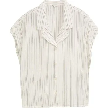 Dámská halenka TOM TAILOR® DÁMSKÁ PRUHOVANÁ KOŠILE BEZ RŮKÁVŮ-OFF WHITE S