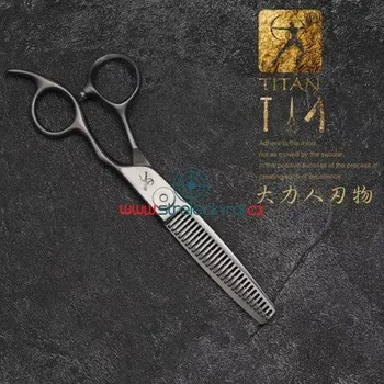 Kadeřnické nůžky 6" TITAN TM630 VG-10 Profesional - matné trimovací