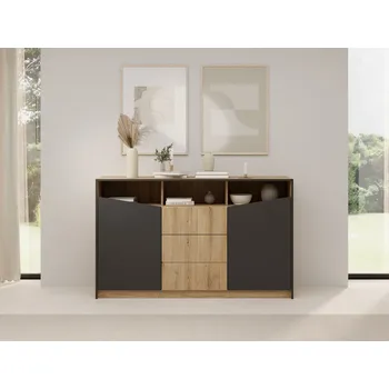 Komoda ADRK Komoda ATSON TD OB 145, černá/dub