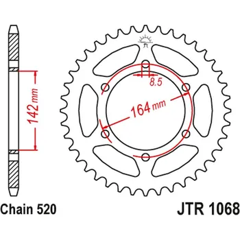 Řetězová sada pro motocykl JT rozeta 4538 46 HYOSUNG GT 250 04-15 (453846JT) (řetěz 520) (JT rozeta 4538 46 HYOSUNG GT 250 04-15 (453846JT) (řetěz 520))