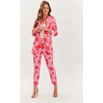 Dámské kalhoty NAOKO Kalhoty z materiálu More Amore Růžová Regular Fit L