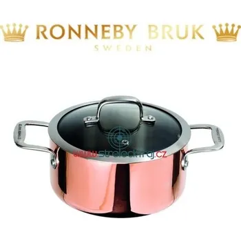 Hrnec Měděný kastrol s pokličkou a dvěma držadly, 3l Ronneby Bruk 94920
