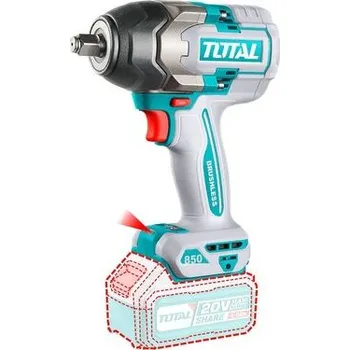 Utahovák rázový aku 1/2", brushless, 850nm, 20 v li-ion, bez baterie a nabíječky, industrial TOTAL TIWLI20851